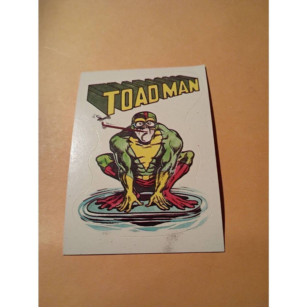 1983 General Mills Zero Heros Trading Card Sticker Card Vintage #37 Toadman